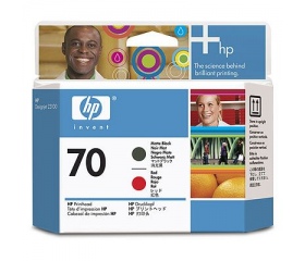 HP 70 matt fekete és vörös nyomtatófej