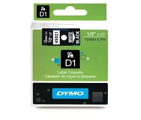 DYMO címke LM D1 alap 12mm Fehér/Fekete