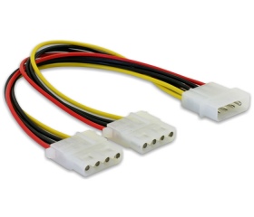 Delock Molex Y-Cable tápkábel -> 2x 4pin Molex