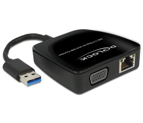 Delock Adapter USB 3.0 > VGA + Gigabit LAN