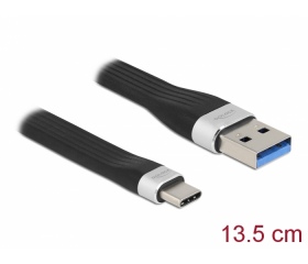 Delock USB 3.2 Gen 1 Type-A - Type-C lapos kábel