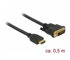 Delock HDMI - DVI 24+1 kétirányú kábel 0,5 m