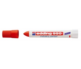 Edding "950" Jelölő marker, 10 mm, kúpos, piros
