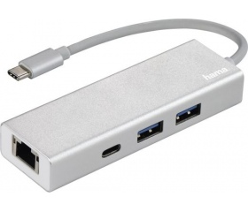 Hama USB 3.1 hub 2x Type-A 1x Type-C 1x LAN