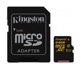 Kingston MicroSD 64GB Adapterrel CL10 UHS-I