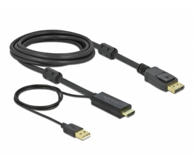 Delock HDMI - DisplayPort-kábel 4K 30 Hz 3 m