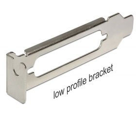 DELOCK Low Profile Slot Bracket with SUB-D 25 open