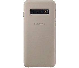 Samsung Galaxy S10 bőrtok szürke