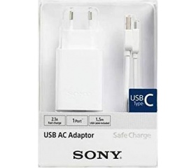 Sony 2,1A-es 1 portos töltő USB Type-C kábellel