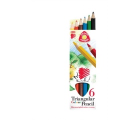 Színes ceruza készlet, vastag, ICO "Süni", 6 szín