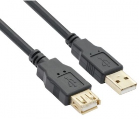 VCOM USB 2.0 hosszabbító 3m fekete