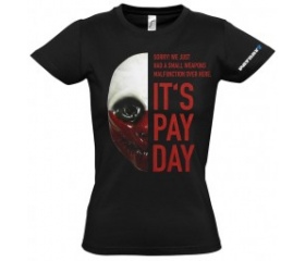 Payday 2 Girlie T-Shirt "Wolf Mask", M