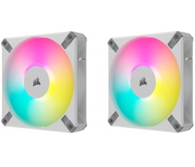 CORSAIR iCue AF140 RGB Elite PWM White - Dual Fan 