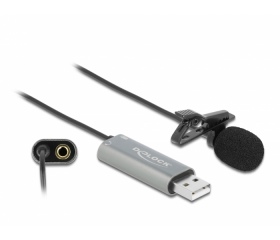 Delock USB csíptetős mikrofon