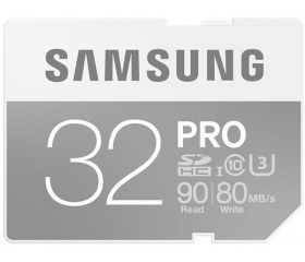 Samsung Pro SDHC UHS-I U3 90R/80W 32GB