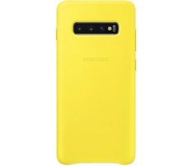 Samsung Galaxy S10+ bőrtok sárga