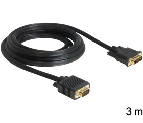 Delock DVI 12+5 apa > VGA apa kábel, 3 m
