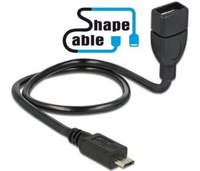 Delock USB 2.0 micro-B / A OTG ShapeCable 0,5m