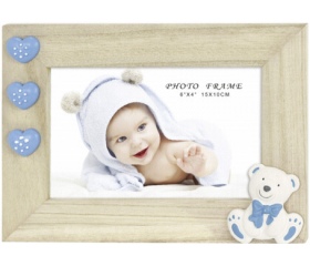 ZEP Patty Blue  10x15cm Wood Portait Frame Baby