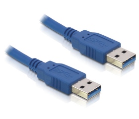 Delock USB 3.0-A/A 0,5m kék