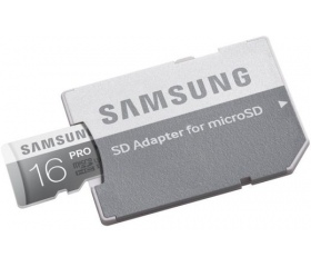 Samsung Pro MicroSD UHS-I U3 16GB + Adapter