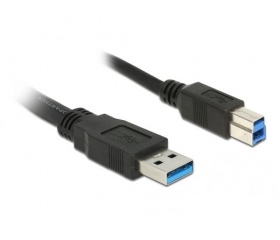 Delock USB 3.0 A > B 5m fekete