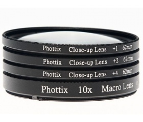 Phottix +1,+2,+4,10x macro előtét 58mm