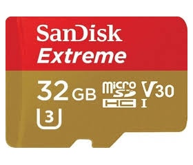 SanDisk Extreme microSDHC 32GB A1 V30 UHS-I U3