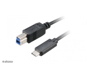 Akasa USB 3.1 C -> USB 3.0 B kábel 1m Fekete