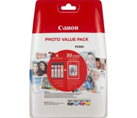 Canon CLI-581 BK/C/M/Y + fotópapír