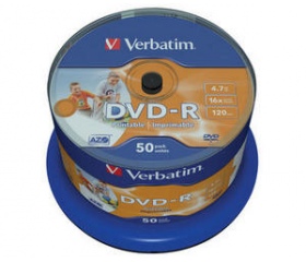 VERBATIM DVD-R 4,7GB 16X PRINTABLE FULL ID BRAND C