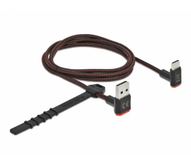 Delock Easy-USB 2.0 Type-A/C felfele ívelt 1m