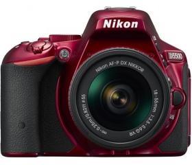 Nikon D5500 + AF-P 18-55 VR kit vörös