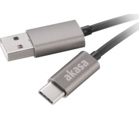 Akasa USB 2.0 A / Type-C 1m szürke