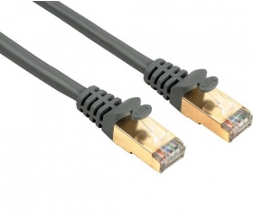 Hama Cat5e STP patch kábel aranyozott 3m szürke