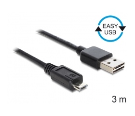 Delock EASY-USB 2.0 apa > USB Micro-B apa 3m