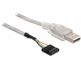 Delock kábel, USB 2.0-A apa - pin fejes