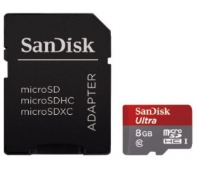 SanDisk Ultra microSDHC 8GB CL10 48MB/s + adapter 