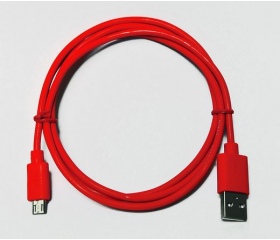 Hama USB 2.0 A / micro-B 1m piros