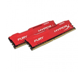 Kingston HyperX Fury DDR4 2400MHz 16GB KIT2 Piros