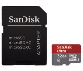 SanDisk Ultra microSDHC 32GB CL10 48MB/s + adapter