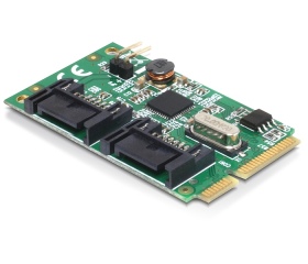 Delock MiniPCIe I/O PCIe teljes méretű 2 x SATA 6 