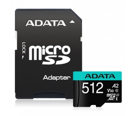 Adata 512GB microSD Premier Pro SDXC adapterrel