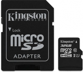 Kingston Canvas Select microSD 80MB/s 32GB + adap.