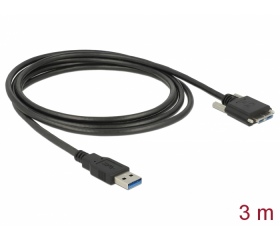 Delock USB 3.0 A dugó > USB 3.0 Micro-B csavaros