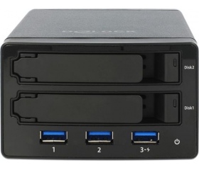 Delock 2 db 2.5" RAID + 3 db USB 3.0 portos hub