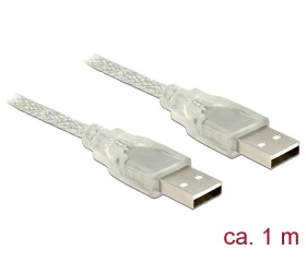 Delock USB 2.0 A csatl. dugó ->USB2.0 A dugó 1m
