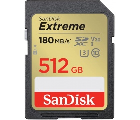 SANDISK Extreme SDXC 180/130MB/s UHS-I U3 V30 512G