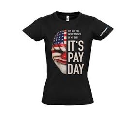 Payday 2 Girlie T-Shirt "Dallas Mask", XL