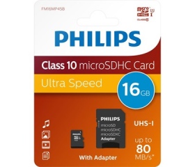 Philips microSDHC 16GB Class 10 UHS-I + adapter